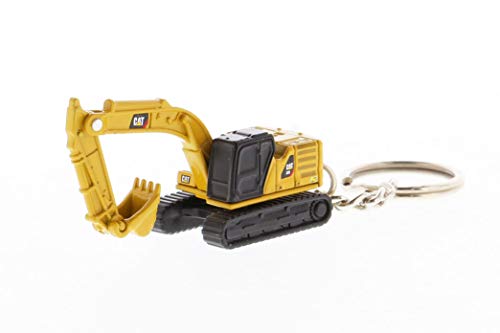Diecast Masters 85981 - Escavatore cingolato Caterpillar 320 come portachiavi, dettagliato veicolo da costruzione CAT in metallo, circa 3,5 x 2 x 2 cm, adatto a partire dai 14 anni di età