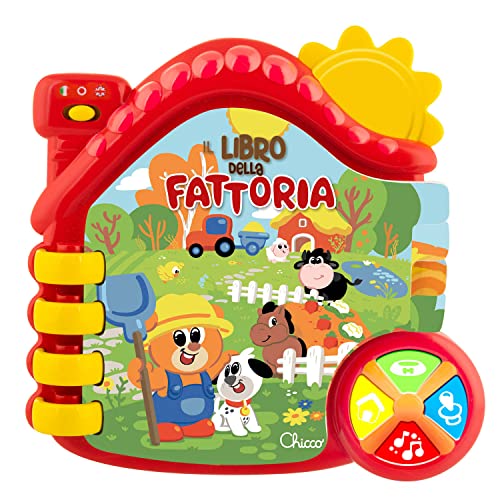 Chicco Il Libro della Fattoria, Libro Bambini Elettronico Evolutivo Bilingue Italiano/Inglese con Curiosità sugli Animali, Fattoria Parlante che Stimola la Lettura - Giochi Educativi 6 Mesi - 3 Anni