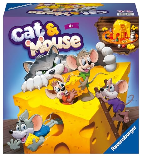 Ravensburger - Cat and Mouse | Gioco Da Tavolo 2-4 Giocatori | Giochi Bimbo 4 Anni O Più | Regalo Bambino 4 Anni Maschio E Femmina | Giochi Da Tavola | Regalo Natale