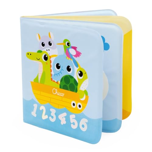 Chicco Libro Neonato per Bagnetto, In Plastica Morbida, Impara i Numeri, Colori e gli Animali, Leggero e Facile da Aprire, Si Colora con Acqua, Giochi Bambini 6-36 Mesi