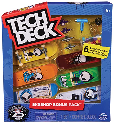 Tech Deck, Confezione Premium da 6 Mini Skate, Assortiti E Originali, 6028845