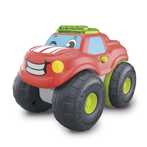 Baby Clementoni - Leone Pick-up, Macchinina Bambino 1-4 Anni, Gioco Prima Infanzia, Fuoristrada con Suoni e Sirene, Stimola Manualità, Vista e Udito, Made in Italy, Lingua Italiana, 17500