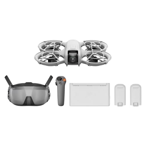 DJI Neo Combo Motion Fly More, mini drone con fotocamera UHD 4K per adulti, 135g drone che vola da solo e ti segue, decollo dalla mano, tracciamento del soggetto, con RC Motion 3 e 3 batterie