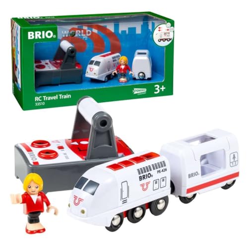 BRIO World – Treno Passeggeri Telecomandato | Accessorio Pista In Legno Per Bambini | Treno Brio Bambini 3 Anni O Più | Idee Regalo | Regalo 3 Anni