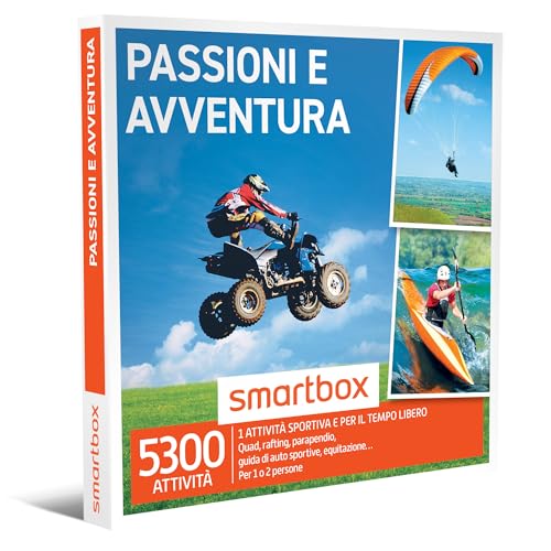smartbox - Cofanetto Regalo per Uomo o Donna - Passioni e Avventura - Idee Regalo Originale - 1 attività Sportiva per 1 o 2 Persone
