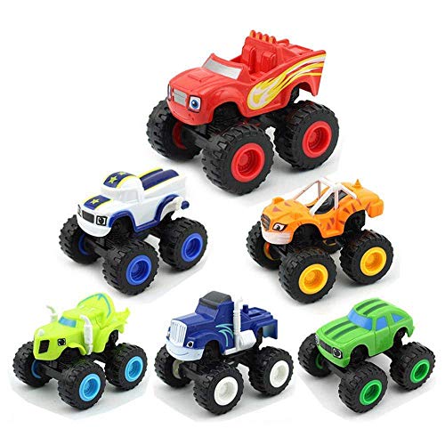 VI AI Nickelodeon Blaze & The Monster Machines – Monster Machines Giocattoli Scooter Auto – Crusher Truck Veicoli Giocattoli Regali per Bambini – Confezione da 6