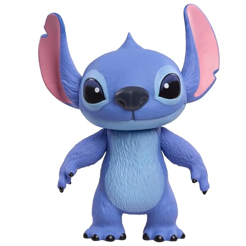 Just Play Personaggio del live action Disney Stitch Larger Than Life in vinile da 35,6 cm, 3 punti di articolazione per il gioco o l’esposizione, personaggio poseable, Bambini da 3 anni