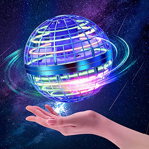 ASORT Palla Volante Magica UFO Ball, Flying Orb Hover Ball, LED Flying Spinner Boomerang Orb Sfera Volante, Fly UFO Mini Drone per Bambini, Regalo Drone Giocattolo Bambino Interno ed Esterno