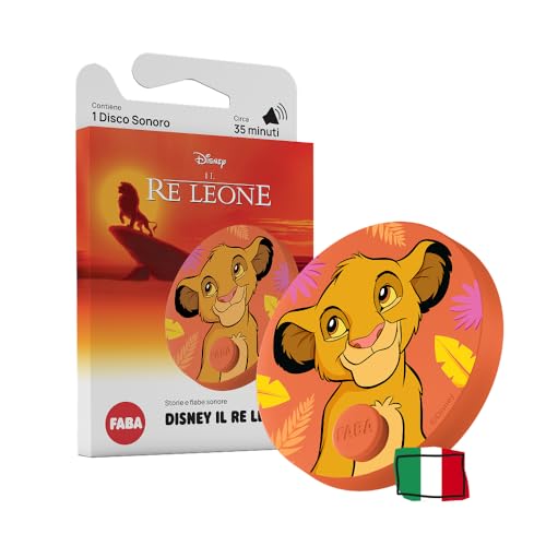 FABA Disco Sonoro Disney - Il re leone - Storie e fiabe sonore per bambini e bambine 5-10 anni - Ascoltabile con il Raccontastorie e FABA+, gioco educativo versione italiana