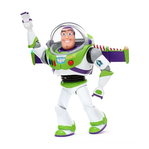 Disney Store Official Action figure interattiva parlante di Buzz Lightyear, Toy Story, 36 cm, pupazzo con repertorio di 15 frasi in inglese, interagisce con altri personaggi, dai 3 anni in su