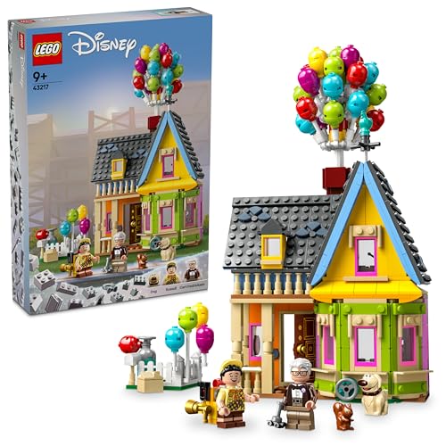 LEGO Disney e Pixar Casa di “Up”, Modellino da Costruire con Palloncini e Figure di Carl, Russell e Dug, Giochi per Bambini e Bambine da 9 Anni, Idea Regalo Iconica, Giocattolo da Collezione 43217