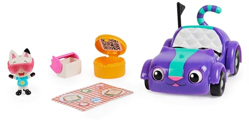 Gabby's Dollhouse, La macchina di Carlita con personaggio Pandi Panda e accessori, giochi per bambini dai 3 anni in su