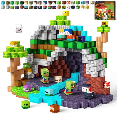 GobiDex Blocchi di Costruzioni Magnetiche per Bambini 100 Pzi, Blocks di Zomblock, Giocattoli Educativi per bambini, Regalo per Bambini e Bambine dai 3-10 Anni