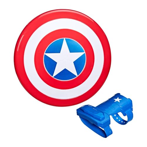 Hasbro Marvel Avengers, Giocattolo di Captain America con Scudo Magnetico Blast e Guanto, Giochi per Roleplay Ispirati ai Supereroi, dai 5 Anni in su