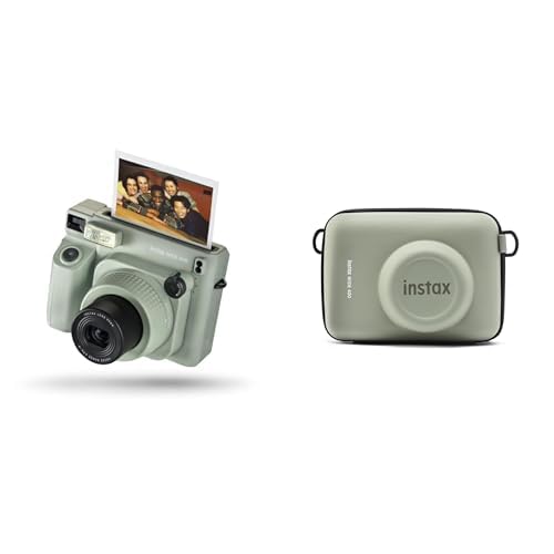 Fujifilm INSTAX WIDE 400 - Fotocamera Istantanea Analogica + Custodia per fotocamera WIDE 400, Verde