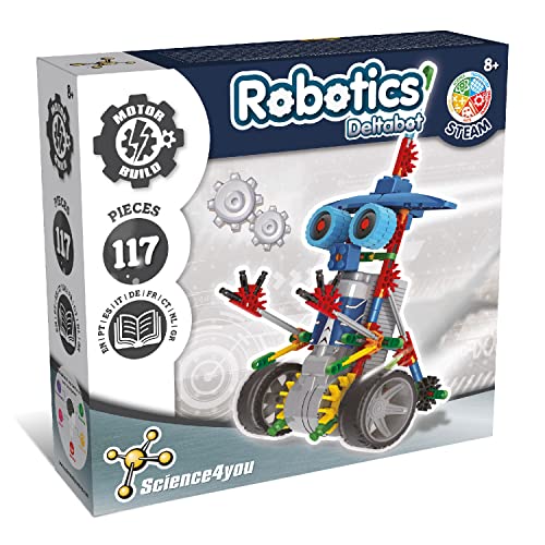 Science4you Deltabot Robot Interattivo per Bambini - Robot da Costruir, Questo Giochi di Ingegneria 117 Pezzi, Esperimenti Scientifici, Regalo e Giochi Istruttivi Bambini 7 8 9 10+ Anni