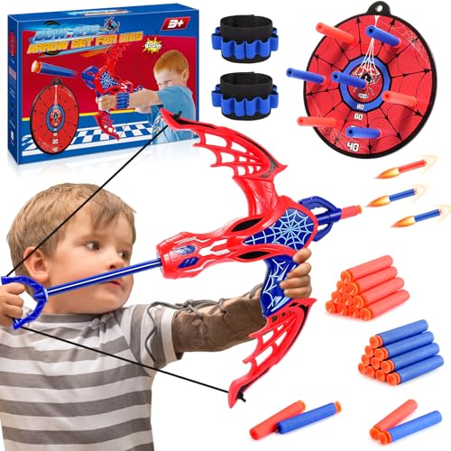 Toyokid Spider Giocattoli per Bambini 3 4 5 6 7 8 Anni Ragno Freccia e Arco Giocattoli 3-7 Anni Ragazzo Regalo 3-8 Anni Spider Giochi all'aperto per Bambini 3-8 Anni Giochi Bambini Regali Pasqua