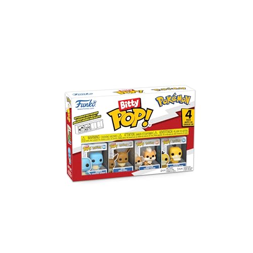 Funko Bitty Pop! Pokemon - Squirtle 4PKE una Mini Figura Misteriosa a Sorpresa - 0.9 Inch (2.2 Cm) da Collezione - Ripiano Espositivo Impilabile Incluso - Idea Regalo - Borse Party Stocking