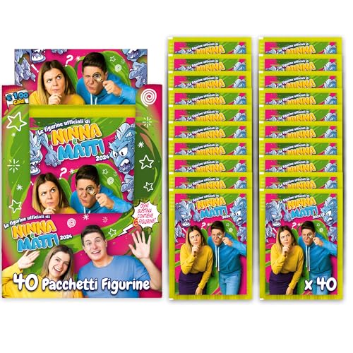 NINNA e MATTI Box Figurine 2024 Emergenza Colori - 20 Bustine di Figurine