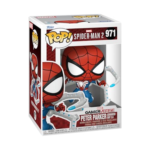 Funko POP! Games: Spider-Man 2- Peter Parker Suit - Spider-man 2 Video Game - Figura in Vinile da Collezione - Idea Regalo - Merchandising Ufficiale - Giocattoli per Bambini e Adulti