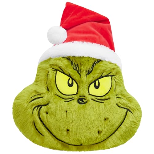 The Grinch 3D Peluche Cuscino da Divano, Decorazioni Natalizie 52x34.5x10.5cm