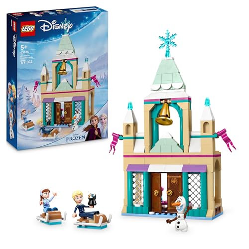 LEGO | Disney Frozen Castello di Ghiaccio di Arendelle, Giocattolo con Mini Bamboline di Anna e Elsa e le Figure di Olaf e del Pinguino, Regalo per Bambine da 5 Anni in su 43265