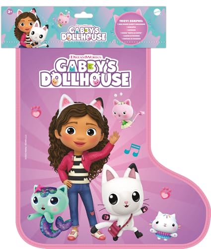 Mattel Gabby´s Dollhouse Uno Calza 2026, Uno Junior, Astuccio, Borsetta, Gioco, Album Figurine e bustina, JNB77