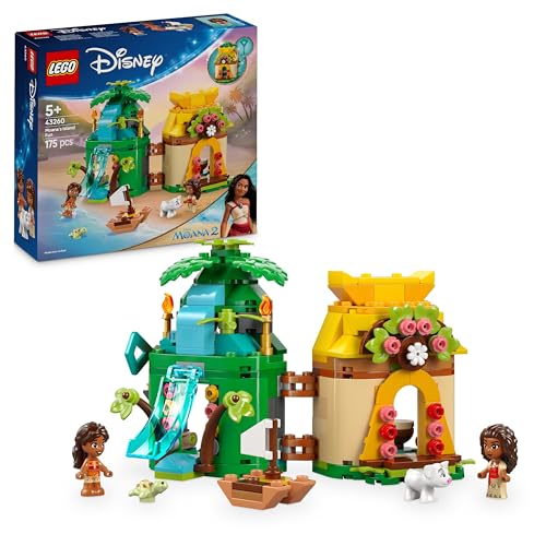LEGO | Disney Oceania 2 Divertimento sull’Isola di Vaiana - Giocattolo da Costruire con 2 Micro Bamboline, Casa e Scivolo a Cascata - Regalo di Compleanno da Collezione per Bambine da 5 Anni - 43260
