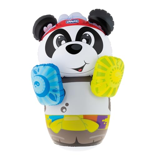 Chicco Panda Boxing Coach, Sacco da Boxe Bambini Gonfiabile Elettronico con Suoni Divertenti, Base da Riempire con Acqua per Mantenerlo Sempre in Equilibrio, Giochi Bambini 2 Anni - 5 Anni