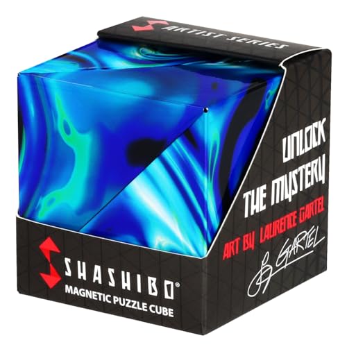 Shashibo Cubo Cambiaforma - Cubo Antistress, Pluripremiato e Brevettato, con 36 Magneti in Terre Rare - Oltre 100 Forme Diverse (Mystic Ocean)