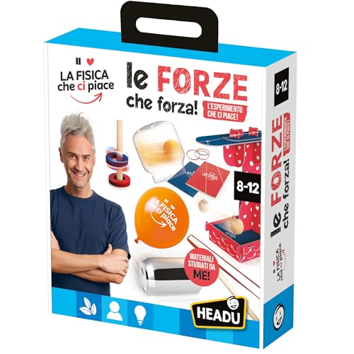 HEADU - LA FISICA CHE CI PIACE Che Forza le Forze L'esperimento che ci piace! IT57441 Gioco Educativo Per Bambini 8-12 Anni Made In Italy con Vincenzo Schettini