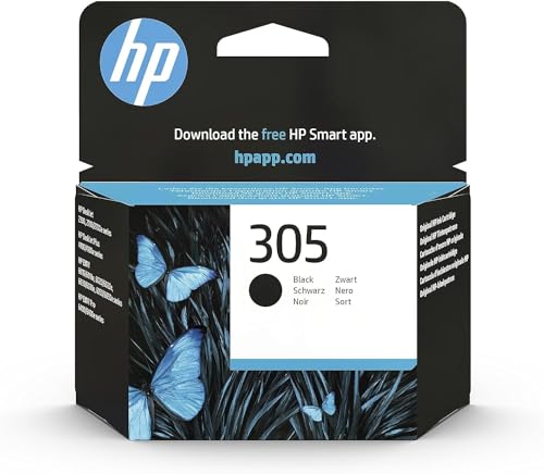 HP 305 Nero, 3YM61AE, Cartuccia Originale da 120 Pagine, Compatibile con Stampanti DeskJet seri 2300, 2700, 2800, 4100, 4200, Envy serie 6010, 6020, 6030, 6400