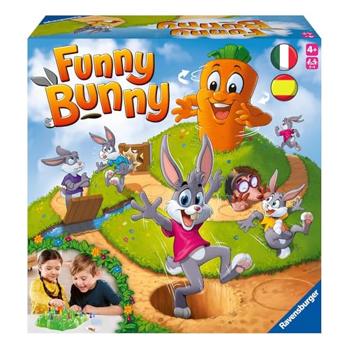 Ravensburger - Funny Bunny | Gioco Da Tavolo 2-4 Giocatori | Giochi Bimbo 4 Anni O Più | Regalo Bambino 4 Anni Maschio E Femmina | Giochi Da Tavola | Regalo Natale