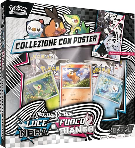 Pokémon: collezione con poster Unima del GCC (tre carte promozionali olografiche e quattro buste di espansione)