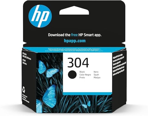 HP 304 Nero, N9K06AE, Cartuccia Originale da 120 Pagine, Compatibile con Stampanti DeskJet 2200, 2600, 3700 series e HP Envy 5050 series