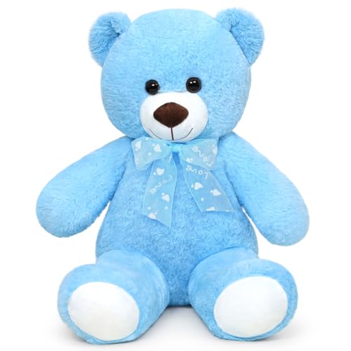 Sausudols Orso di Peluche Teddy Orsacchiotto Grande 40 cm Peluche Giocattolo Regalo per Compleanno Natale e San Valentino Blu