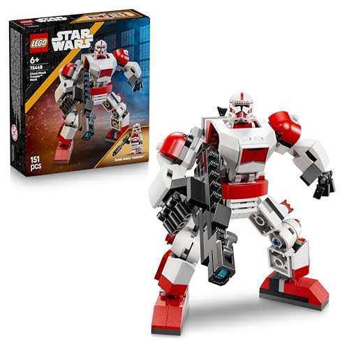 LEGO Star Wars 75448 Mech Clone Shock Trooper - Set con Robot Giocattolo Snodabile - Action Figure con Fucile Blaster e Minifigure - Regalo da Collezione per Bambini da 6 Anni in su e Fan