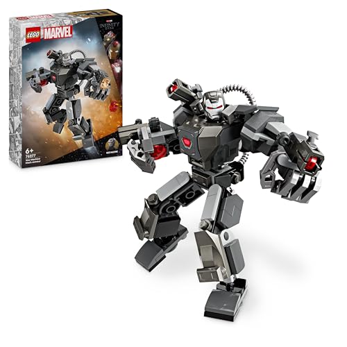 LEGO | Marvel Mech di War Machine, Giocattolo Action Figure da Costruire, Gioco per Bambini e Bambine da 6 Anni con 3 Shooter, Personaggio Leggendario del MCU, Regalo di Compleanno da Supereroi 76277