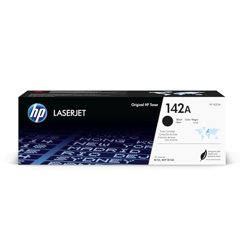 HP 142A Nero, W1420A, Cartuccia Toner Originale da 950 Pagine, Compatibile con le Stampanti LaserJet M110w, M140w e Stampanti LaserJet HP+ M110we e M140we
