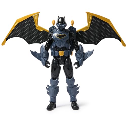 DC Comics, Action Figure Batman Adventures Night Sky, Alto 30 cm con Ali Espandibili, 17 Punti di Articolazione, 7 Accessori e Lancia Proiettili. Giocattoli per Bambini e Bambine, 3+ anni