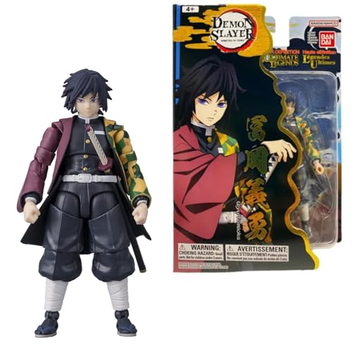 BANDAI - Ultimate Legends HD - Figurina d'azione Demon Slayer 12 cm - Giyu Tomioka - Licenza ufficiale Demon Slayer - Figurina articolata Giyu - Giocattolo per bambini 4 anni e + - VE88968