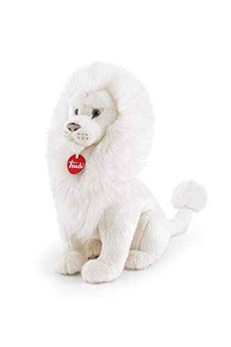 Trudi Leone bianco Leonardo Leone mascotte peluche, regalo di Natale e compleanno. | 20x41x44cm taglia L | Animali Esotici tropicali | modello 17010