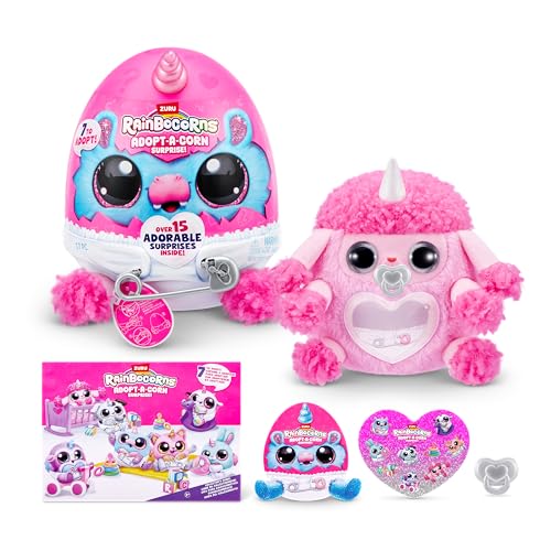 Adopt-A-Corn Surprise di ZURU, giocattolo di peluche, peluche da collezionare, bambino, uova con sorpresa per bambine e bambini (23.5 cm) (Poodle)