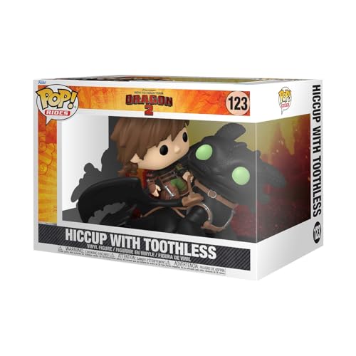 Funko Pop! Rides Deluxe: HTTYD – Hiccup With Toothless - How To Train Your Dragon - Figura in Vinile da Collezione - Idea Regalo - Merchandising Ufficiale - Giocattoli per Bambini e Adulti