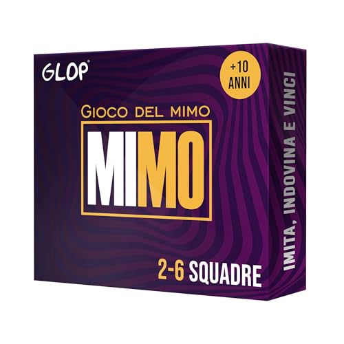 GLOP Mimo - Giochi da Tavolo - Giochi di Societa - Mettete alla Prova le Vostre Abilità di Mimo - Divertente Gioco per Adulti e Famiglie - Bambini Sopra i 8 anni - Da 2 a 6 squadre