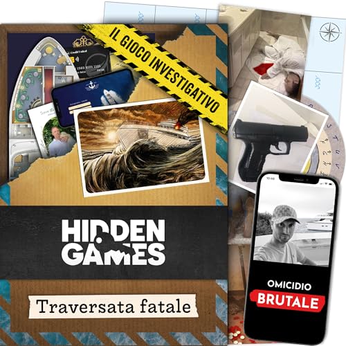 Hidden Games Luogo del Reato – Traversata fatale – Gioco investigativo, tipo Escape Room da tavolo, giochi nascosti, risolvi un caso, gioco detective, caso da risolvere, giochi da tavolo per 2