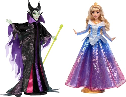 Mattel Disney Collector - Malefica e Aurora, set da 2 bambole da collezione con abiti e look ispirati al film Disney 