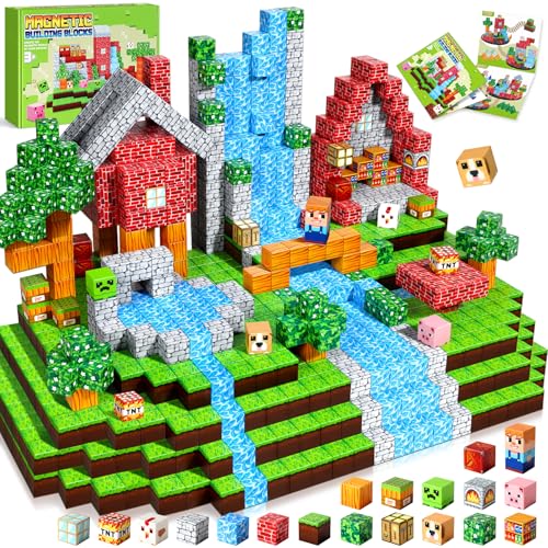 COOLJOYA Costruzioni Magnetiche per Bambini,Giocattolo Educativo Montessori,Giochi Magnetici per Bambini 3 4 5 6 7 8 9 10 Anni,Regali di Compleanno 3-10 Anni Camion