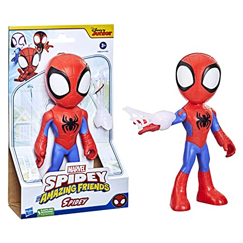 Hasbro Marvel Supersized Spidey and His Amazing Friends, Action Figure da Collezione del Supereroe Giocattolo da 22,5 cm per Bambini e Bambine da 3 Anni