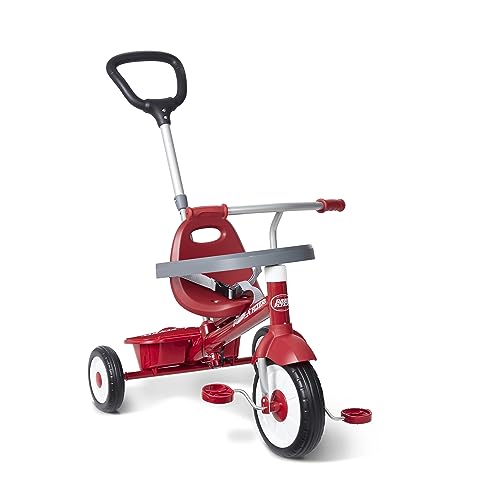 Radio Flyer 3-in-1 Stroll 'N Trike, triciclo rosso per bambini da 1,5 a 5 anni